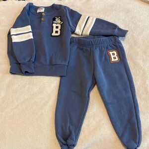 Unbranded Kids Blue Two-Piece Sweatshirt & Jogger Set